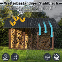 Lospitch Trapezbleche 12 Stück 115 x 45 cm Anthrazit für Dach und Überdachung