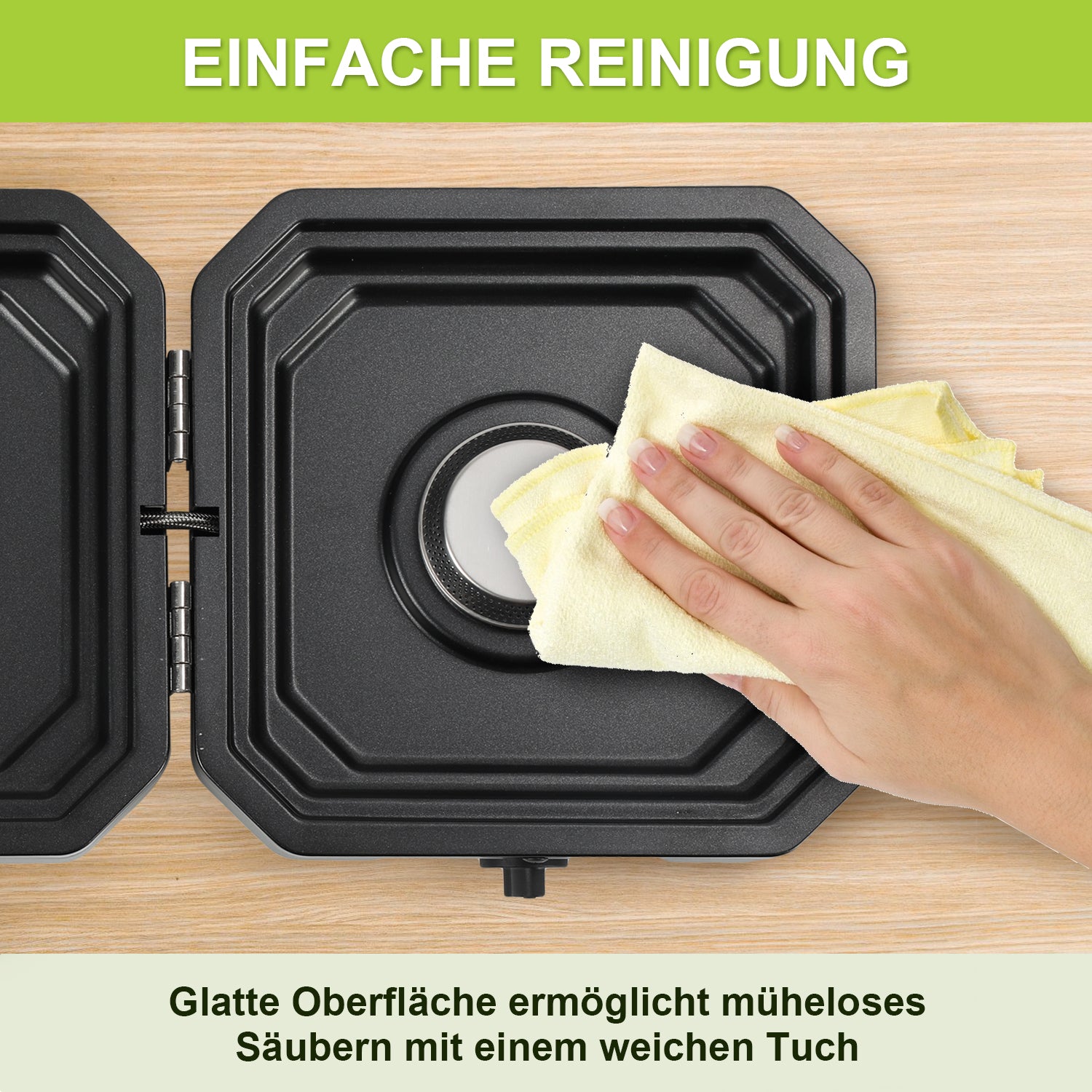 Lospitch Campingkocher 2 flammig mit Grillplatte und Gasschlauch