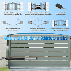 Lospitch Drehtorantrieb bis 600 kg für zweiflügelige Tore bis 6 m mit 6 Handsendern