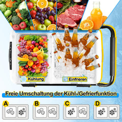 Lospitch Kompressor Kühlbox 50L 2 Zonen -20 °C mit Rollen für Camping