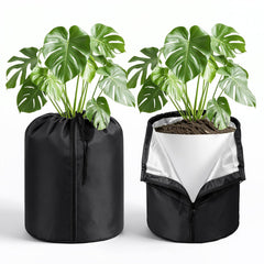Lospitch Winterschutz für Pflanzkübel Ø45/65 cm 2er Set mit Reißverschluss