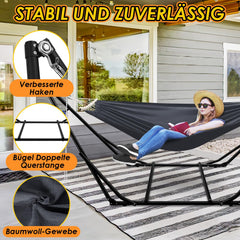 Lospitch klappbare Hängematte mit Metallgestell für Garten und Camping