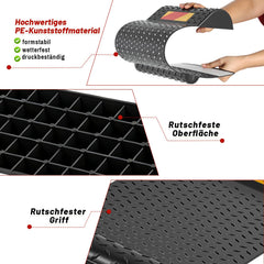 Lospitch Auto Parkmatten 2er Set 53 cm Radstopper für Garage und Stellplatz