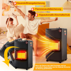 Lospitch Gasheizer 4200W mit Elektroheizung 1260W für Propan Butan bis 15 kg
