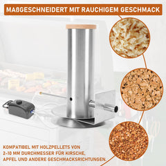 Lospitch Rauchgenerator elektrisch 1,5 L Kaltrauchgenerator mit Pumpe