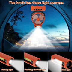 Lospitch Camping Ventilator 20000mAh mit LED Licht Fernbedienung und Timer