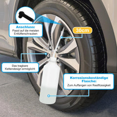 Lospitch Bremsenentlüftungsgerät 3L mit 1L Auffangbehälter 4 Adaptern und Manometer
