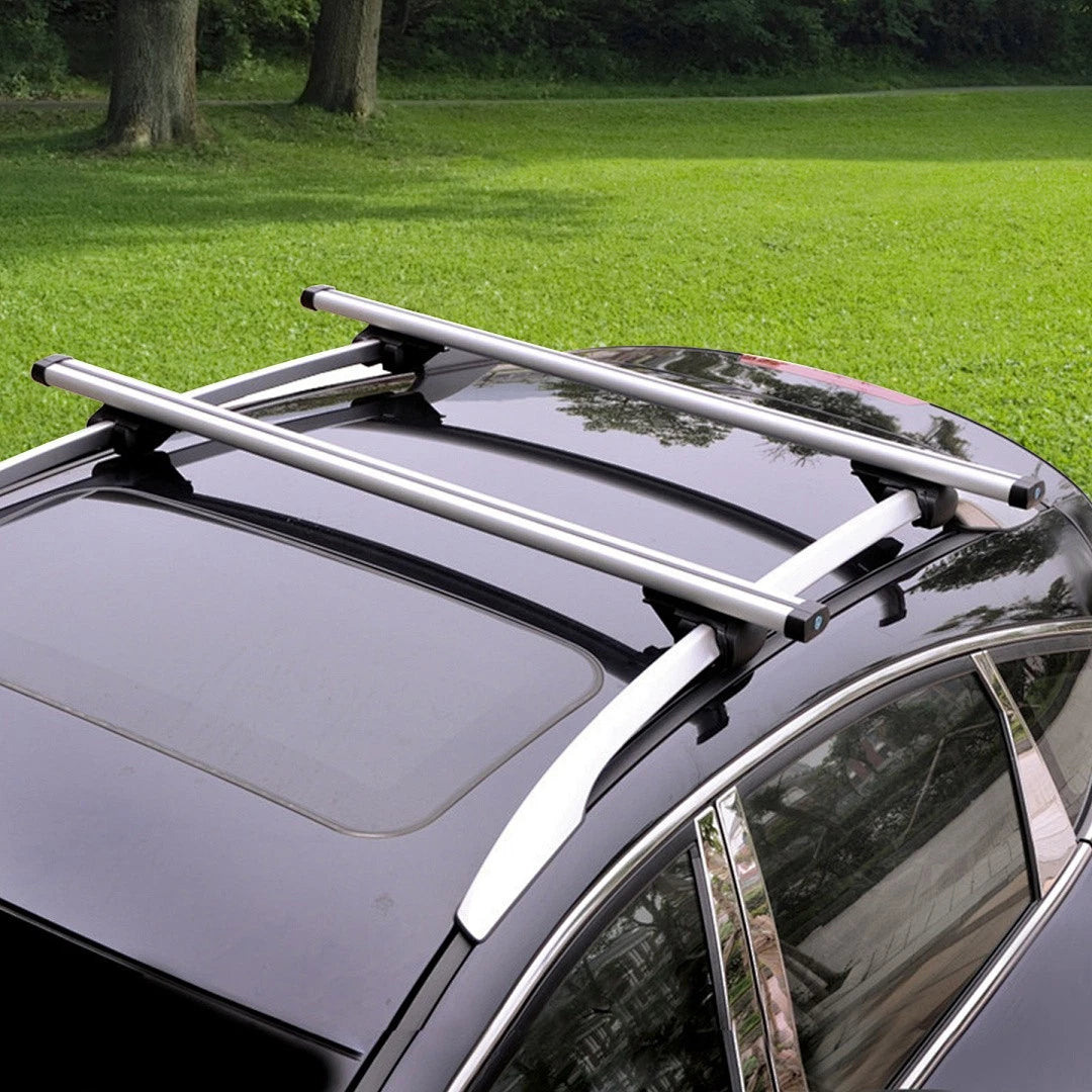 Lospitch Dachträger 2er Set aus Aluminium bis 150 kg für Fahrzeuge mit Reling