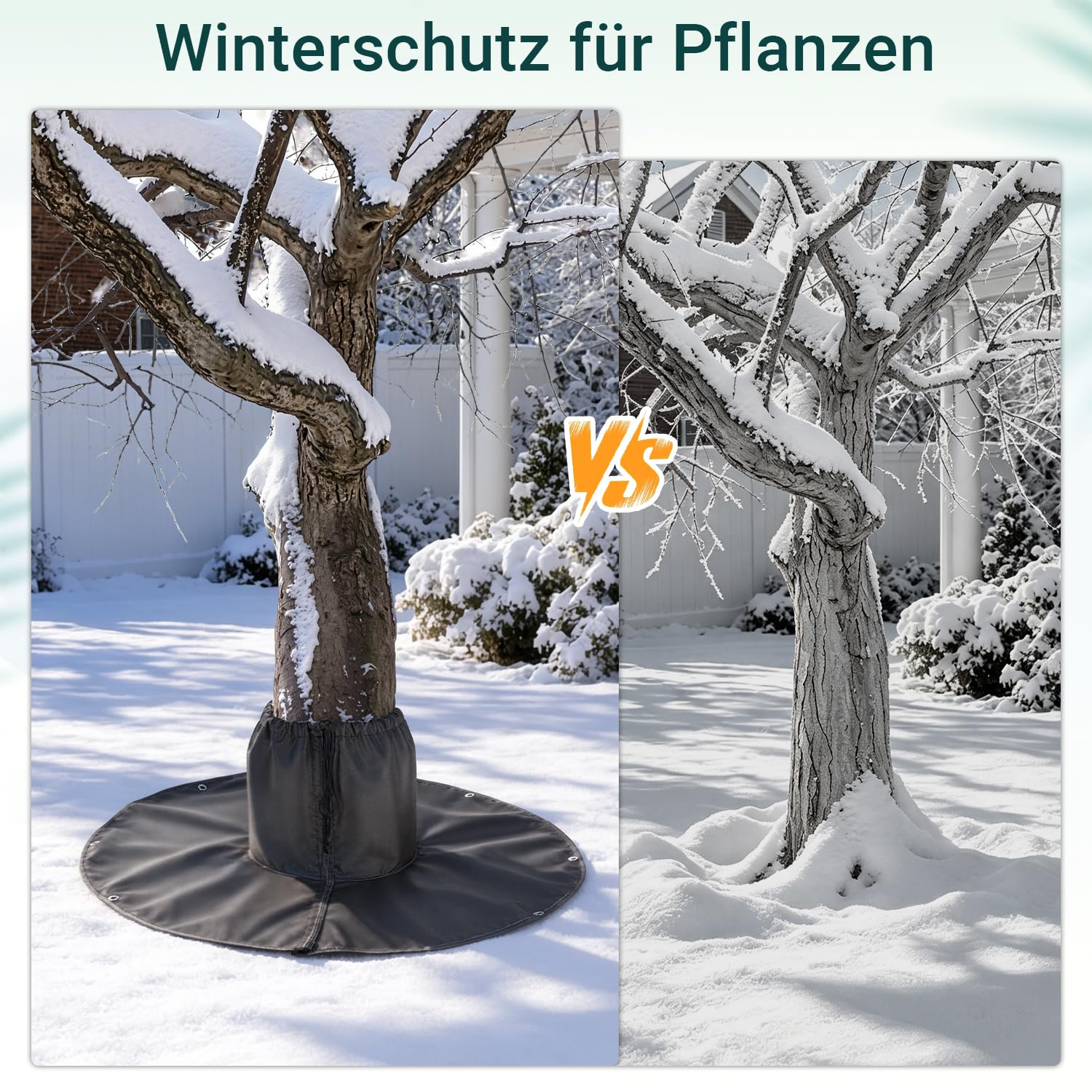 Lospitch Palmen Winterschutz Ø100 cm 2er Set mit Alufolie und Erdnägeln