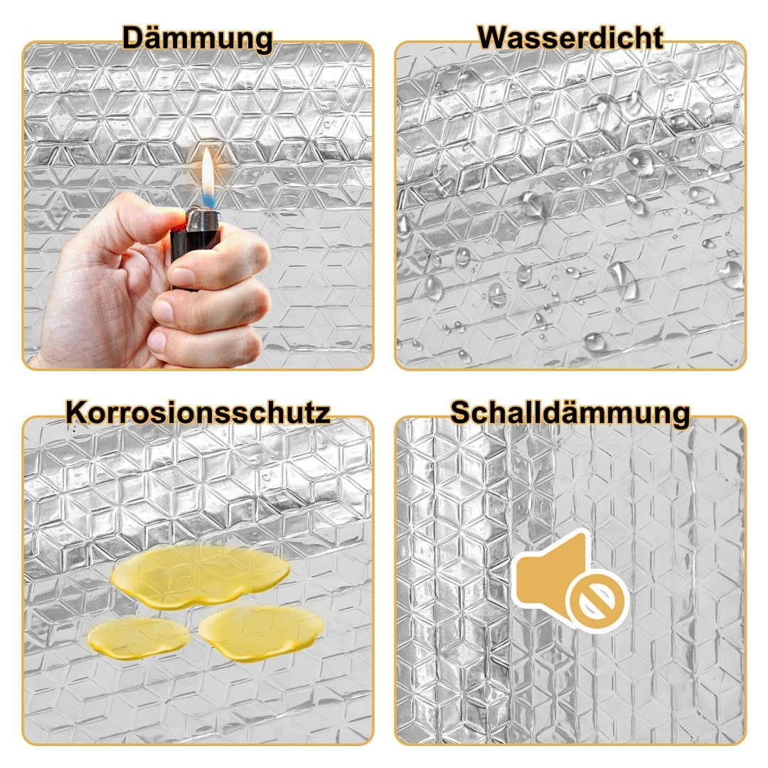 Lospitch Auto Dämmmatte Alubutyl Selbstklebend 1/2/4m² Geräuschdämmung Wärmeschutz