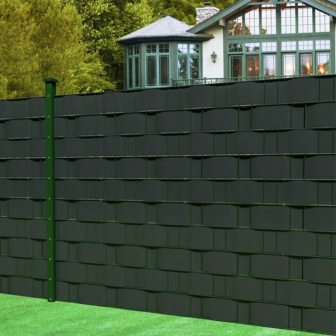 Lospitch PVC Sichtschutzstreifen 19 cm x 70 m für Doppelstabmatten