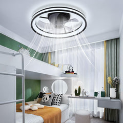 Lospitch LED Deckenventilator mit Licht Ø50 cm 6 Stufen Fernbedienung