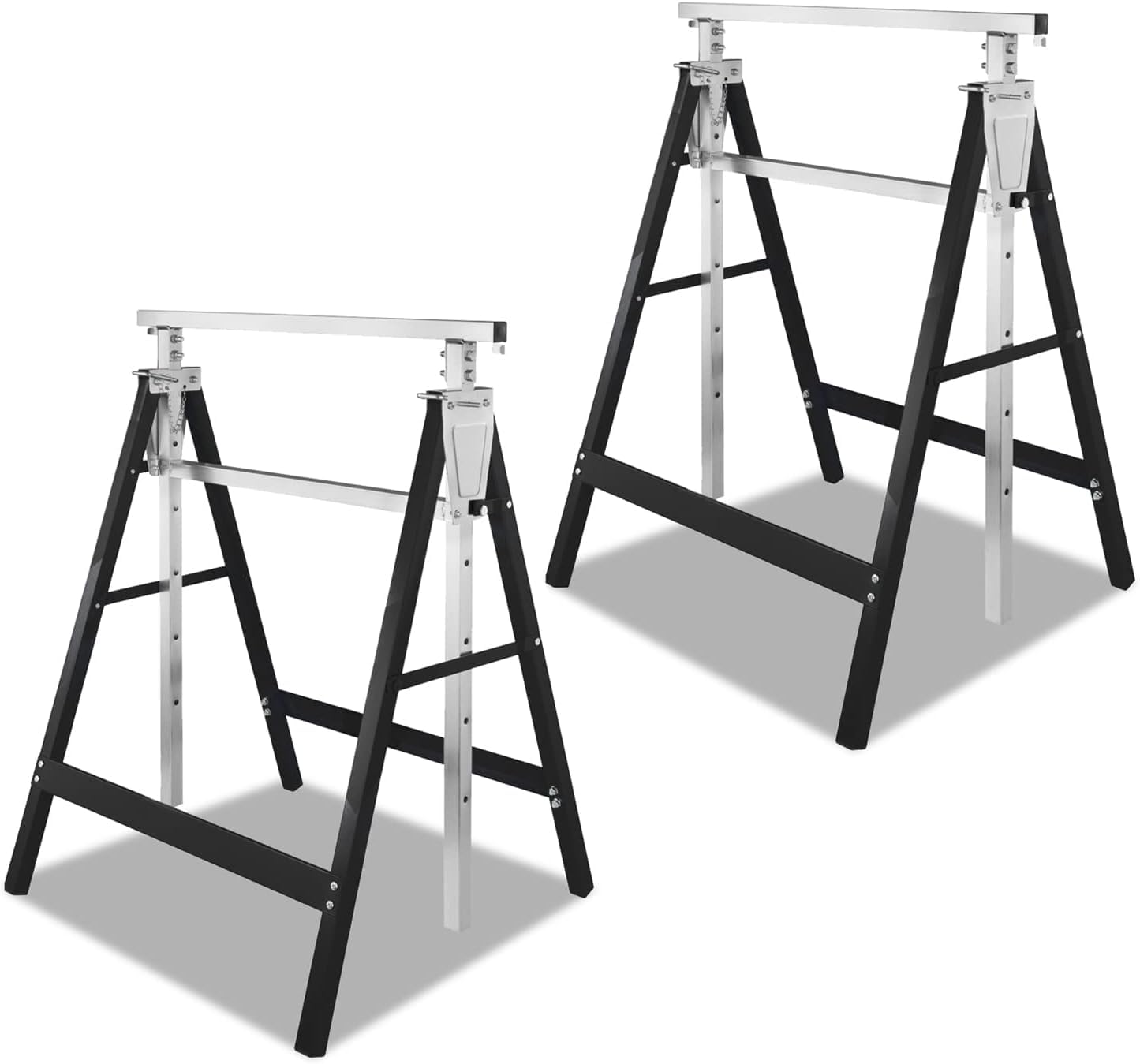 Lospitch Gerüstbock 2er Set 400kg Höhenverstellbar 80 bis 130cm Klappbar für Werkstatt Renovierung