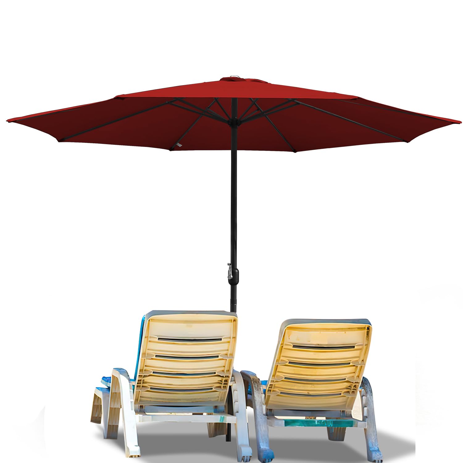 Lospitch Sonnenschirm mit Kurbel UV50+ für Terrasse und Garten