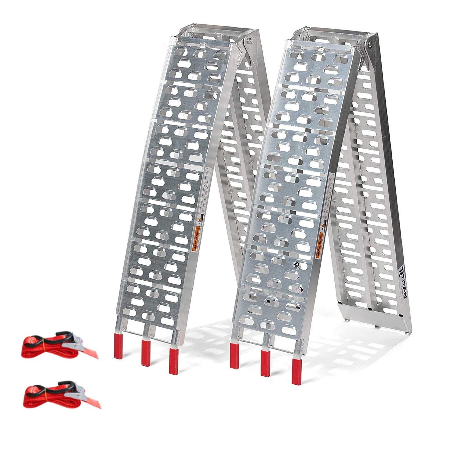 Lospitch Verladerampen 2er Set Aluminium 226cm Klappbar 680kg für ATV Motorrad Rasenmäher