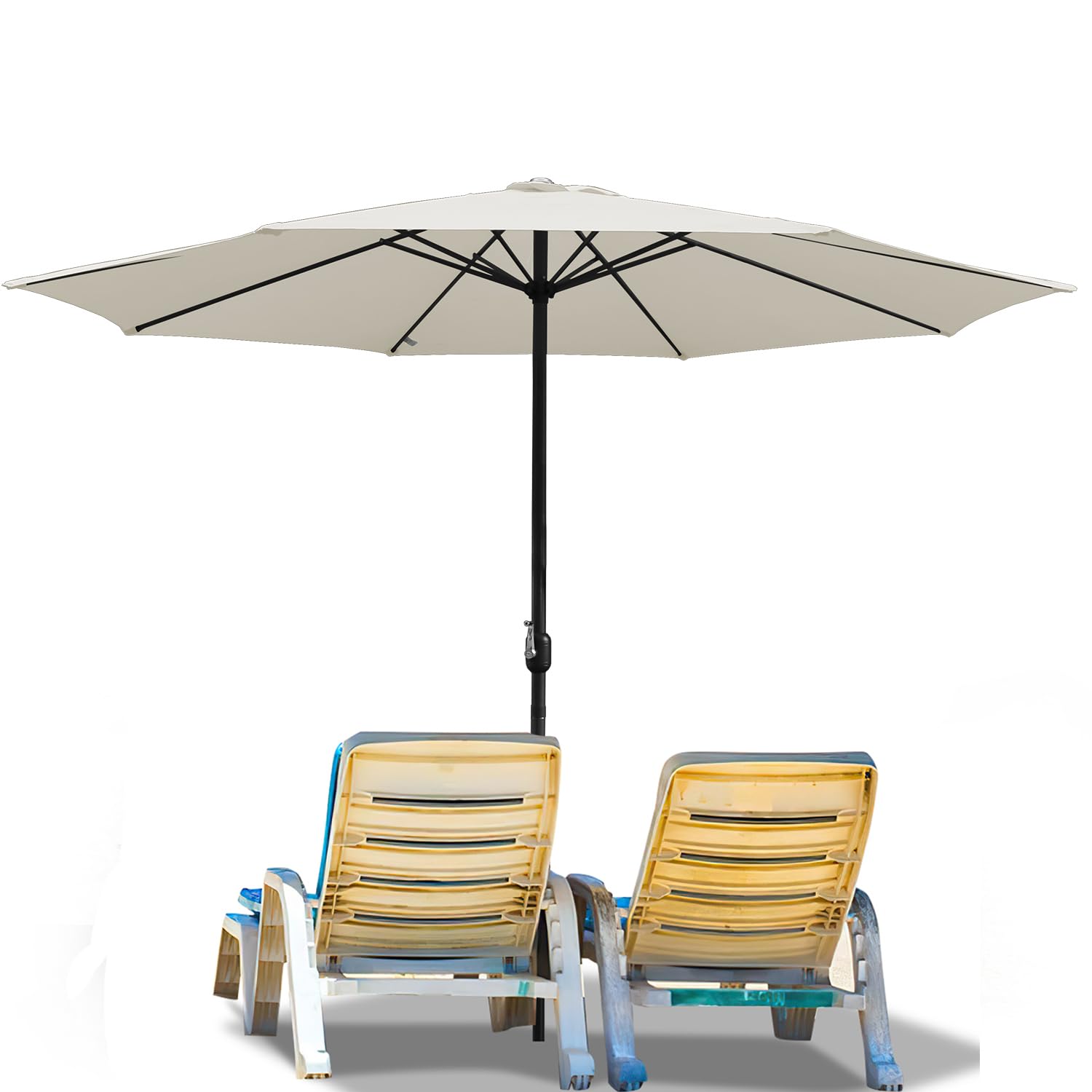 Lospitch Sonnenschirm mit Kurbel UV50+ für Terrasse und Garten