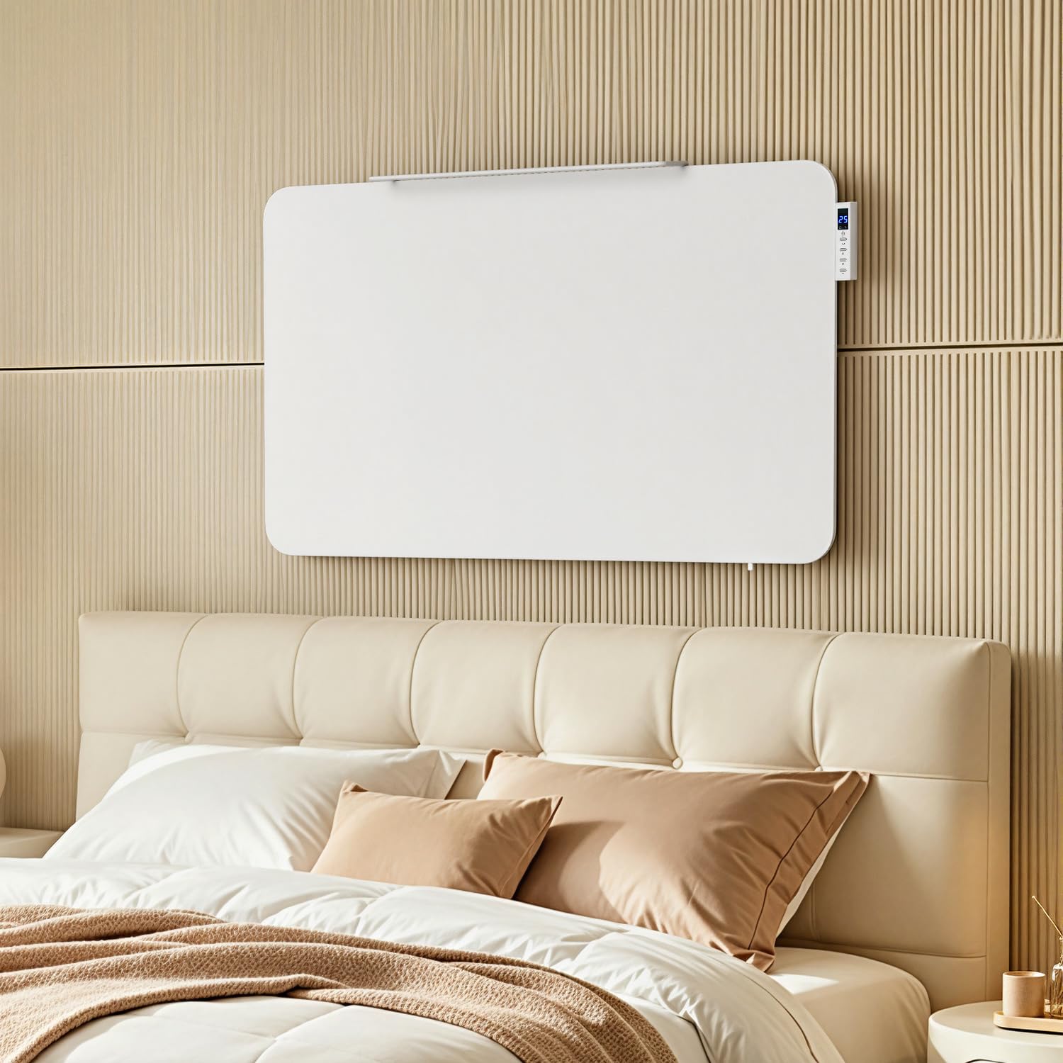 Lospitch Infrarotheizung 450/800W mit WLAN App Thermostat und Handtuchhalter