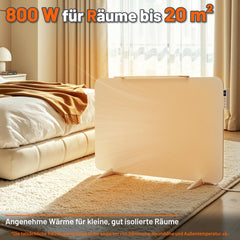 Lospitch Infrarotheizung 450/800W mit WLAN App Thermostat und Handtuchhalter