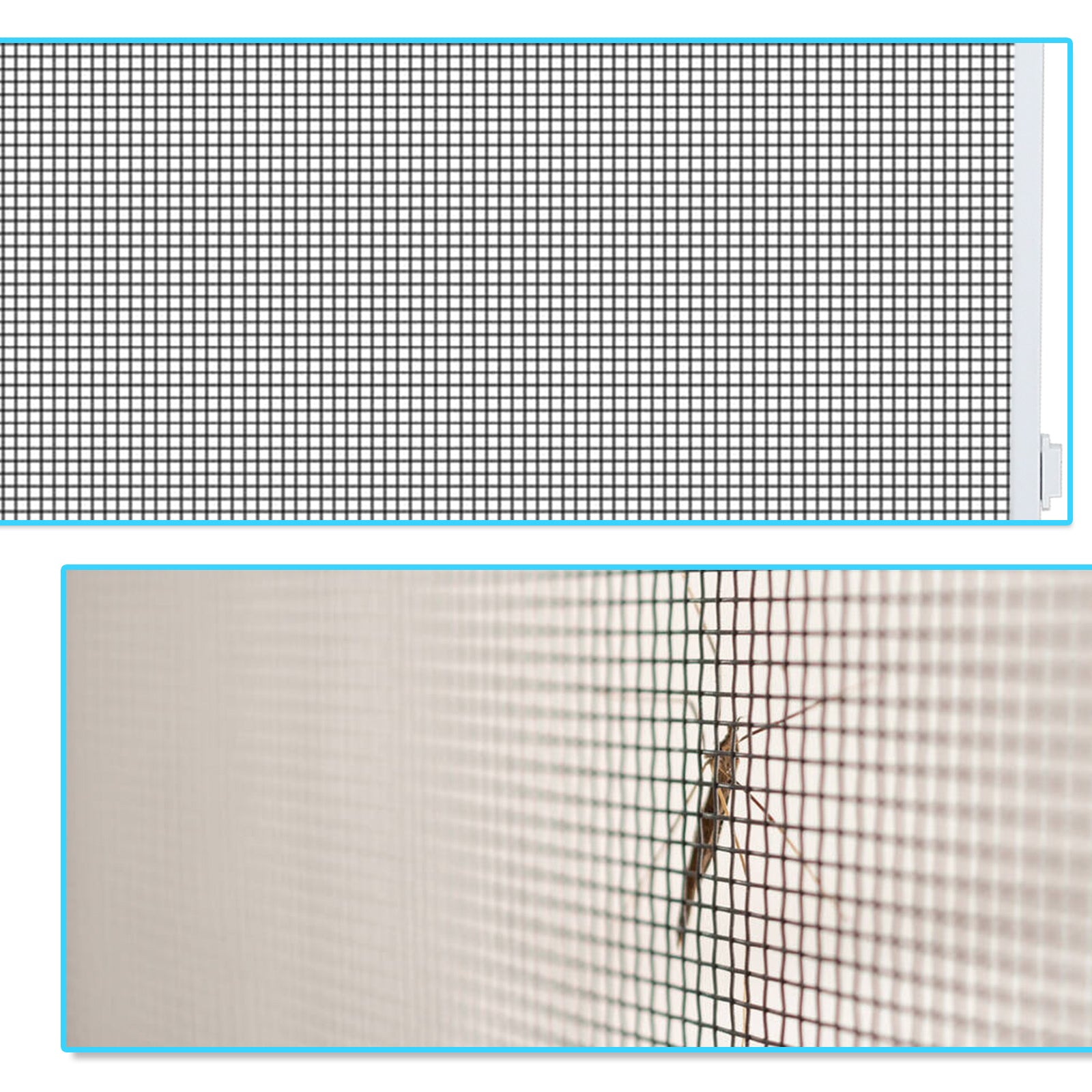 Lospitch Insektenschutztür für Terrasse Aluminiumrahmen weiß 120x210 cm