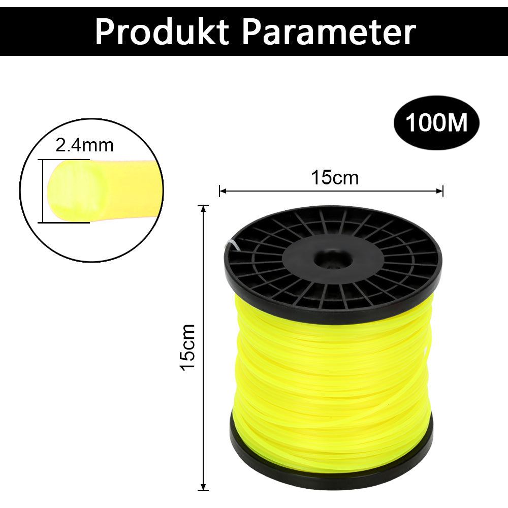 Lospitch Trimmerfaden 100 m für Rasentrimmer