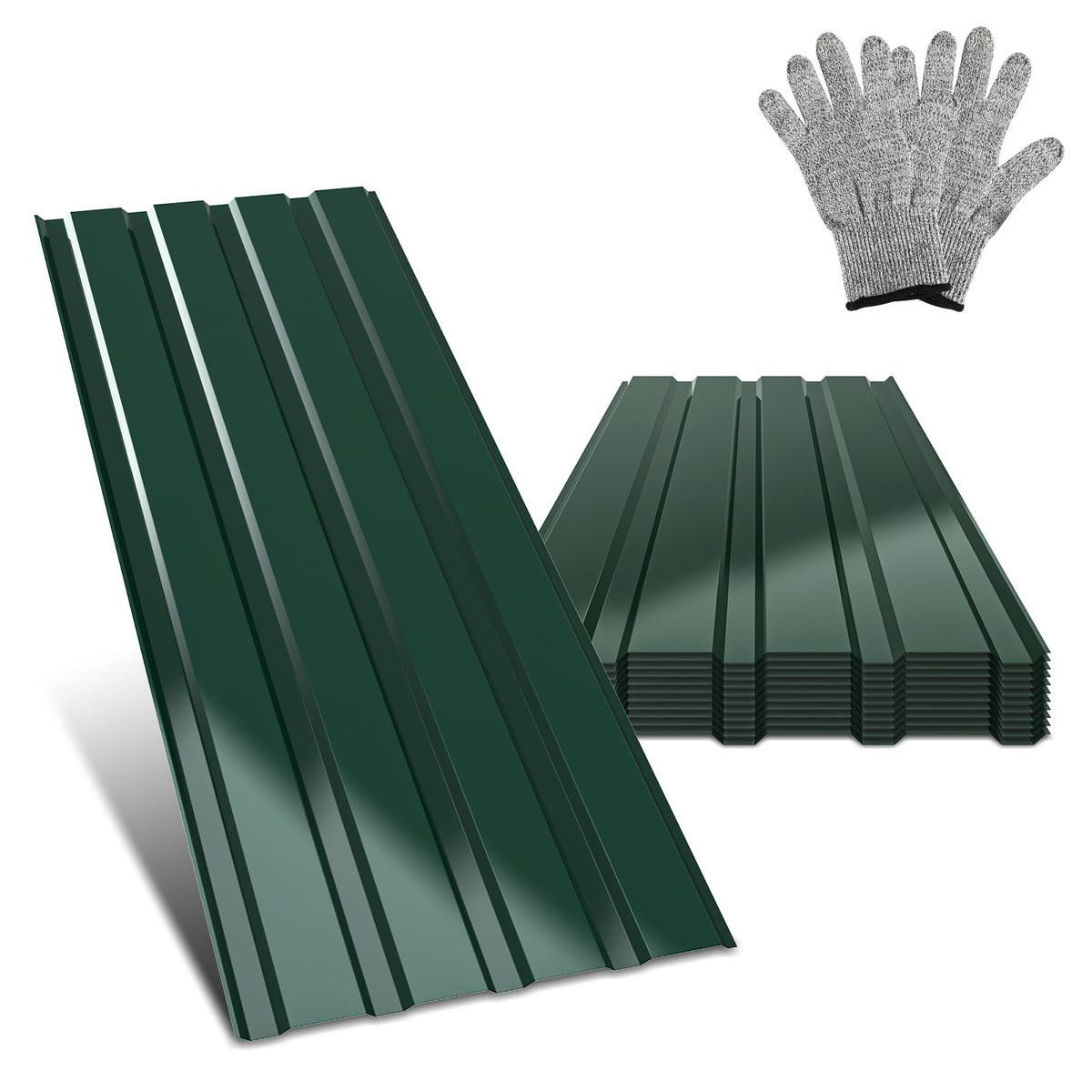 Lospitch Trapezblech Dachblech 129 x 46 cm für Gartenhaus