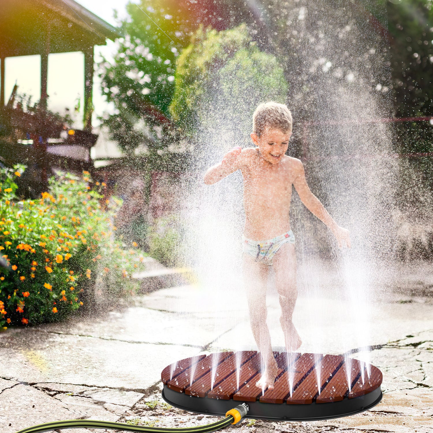 Lospitch WPC Bodendusche für Pool und Garten