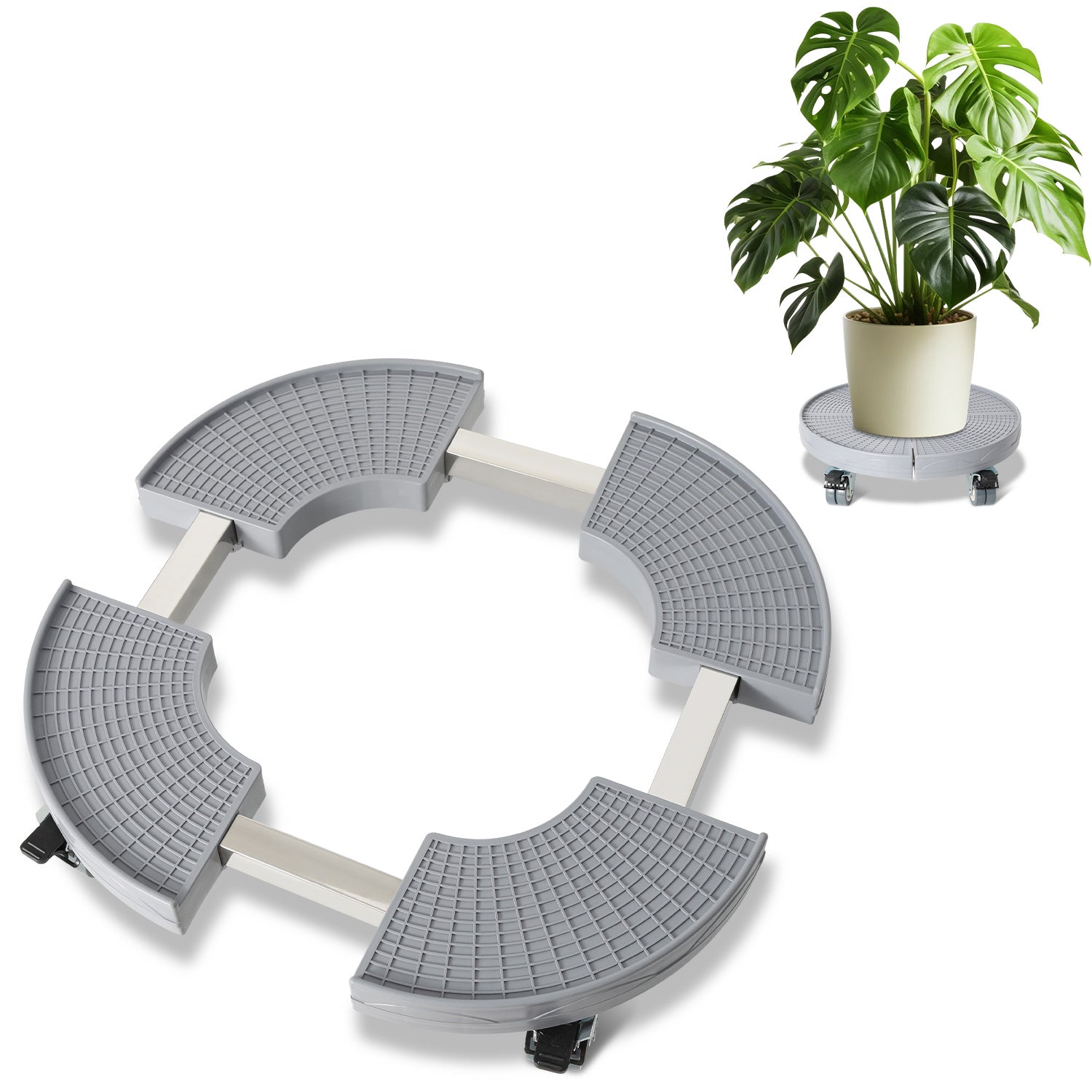 Lospitch Pflanzenroller rund verstellbar 38 bis 54 cm 200 kg