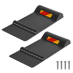 Lospitch Auto Parkmatten 2er Set 53 cm Radstopper für Garage und Stellplatz