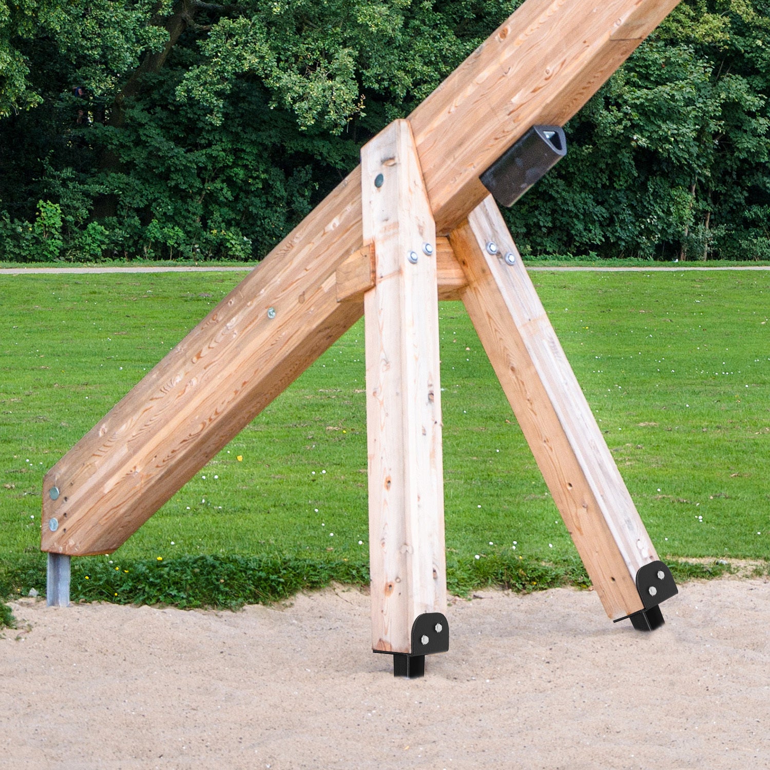 Lospitch Einschlaghülse für Holzpfosten im Garten