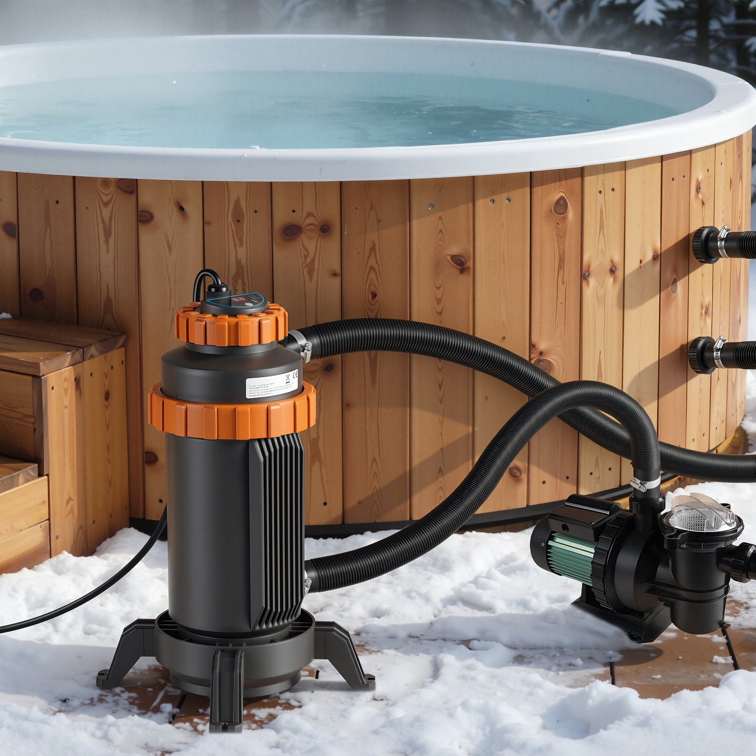 Lospitch Elektrische Poolheizung 3 kW mit RCD Schutz