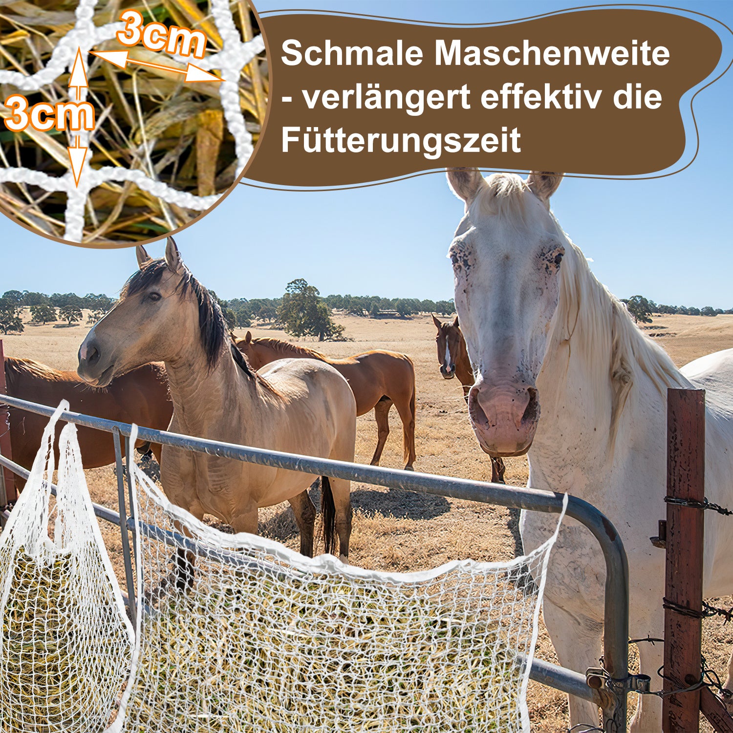 Lospitch Heunetz 2er Set für Pferde und Ziegen