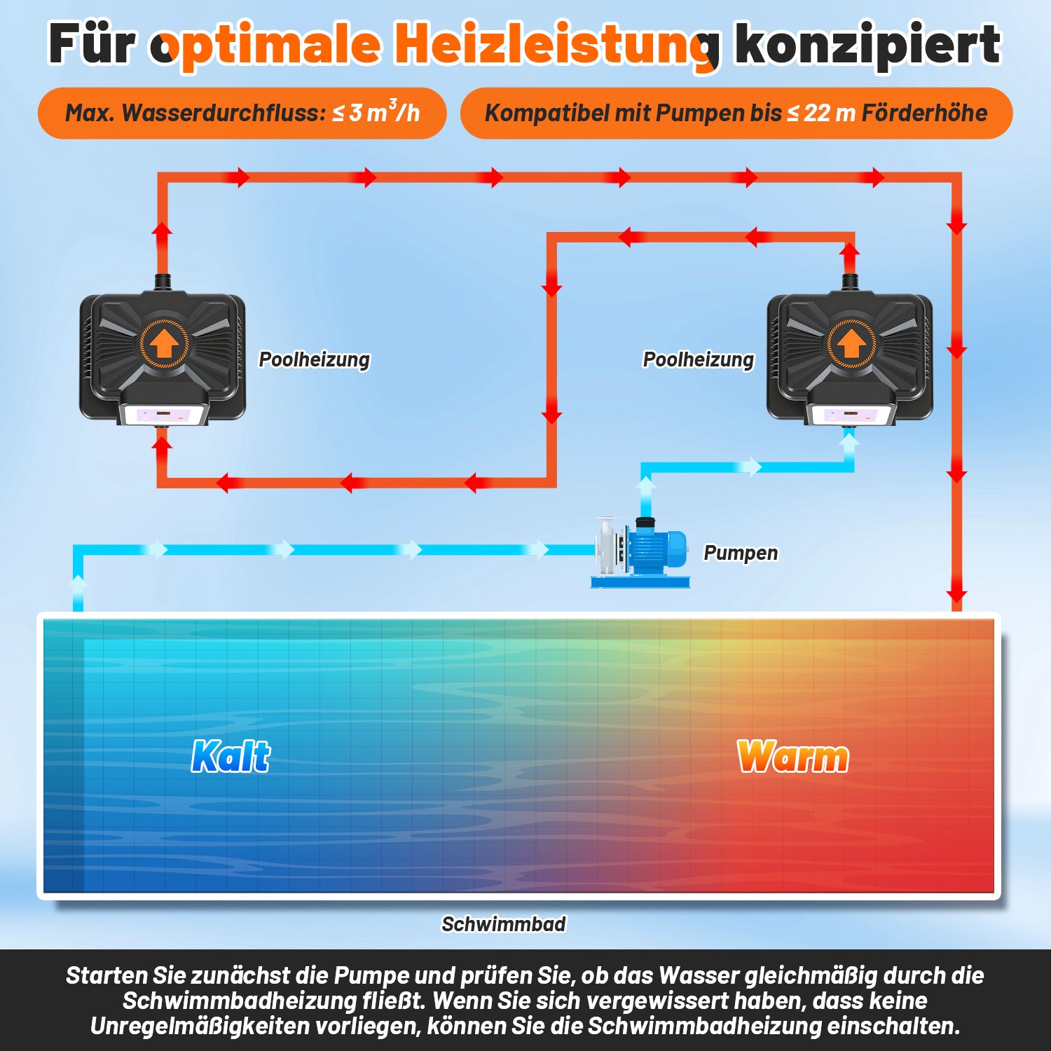 Lospitch Elektrische Poolheizung 3 kW