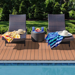 Lospitch WPC Terrassenfliesen 30 × 60 cm mit Klick-System