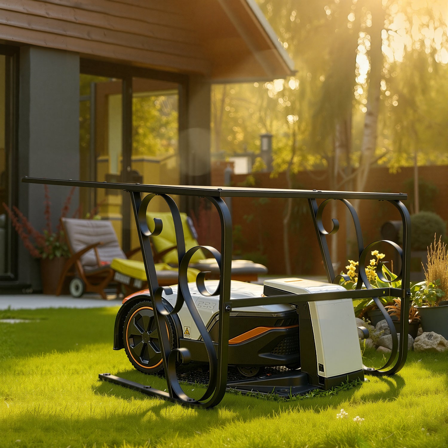 Lospitch Mähroboter Garage aus Aluminium Verbundplatte