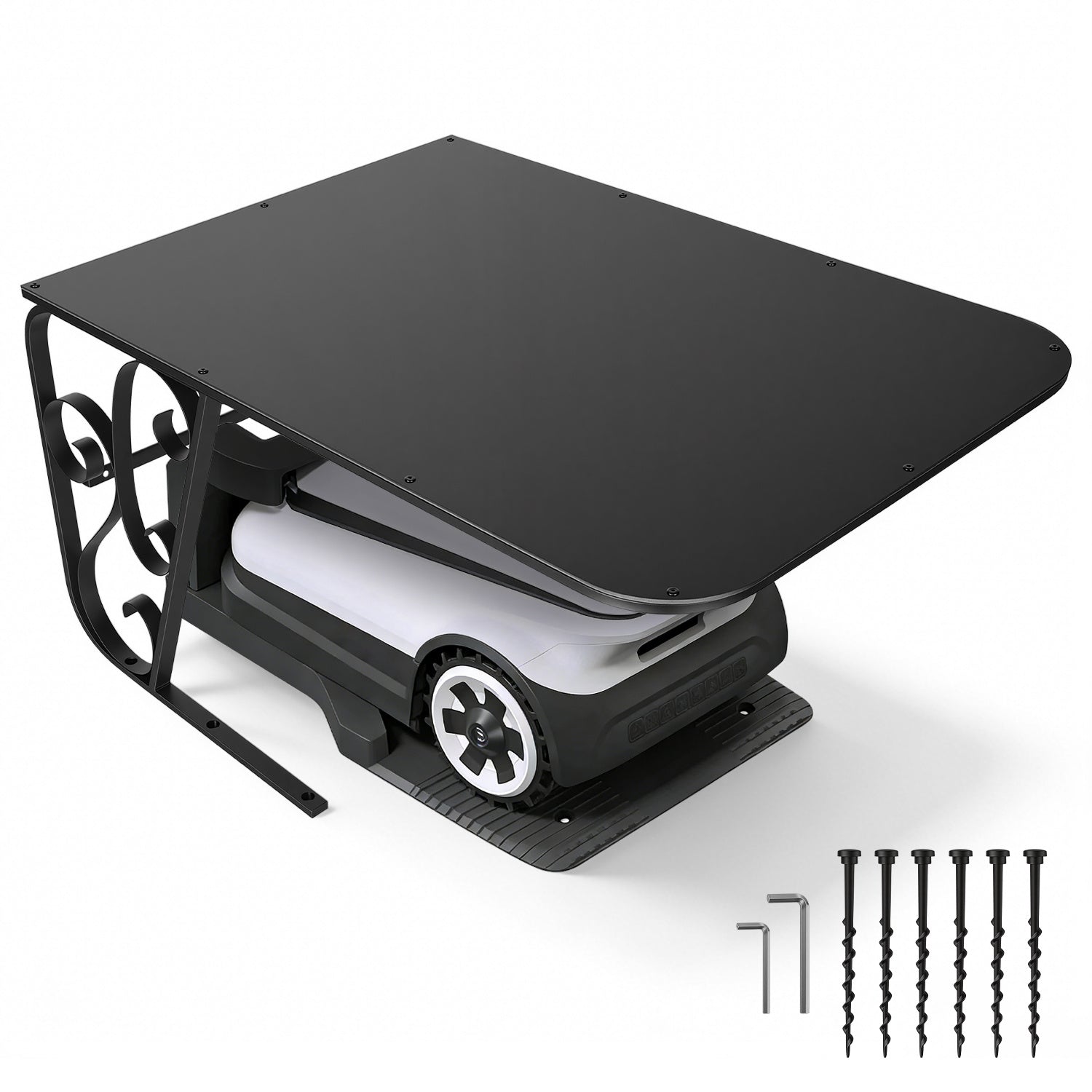 Lospitch Mähroboter Garage aus Aluminium Verbundplatte