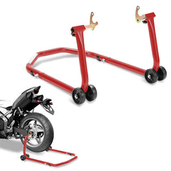 Lospitch Motorradständer Set vorne hinten 300 kg verstellbar mit Rollen