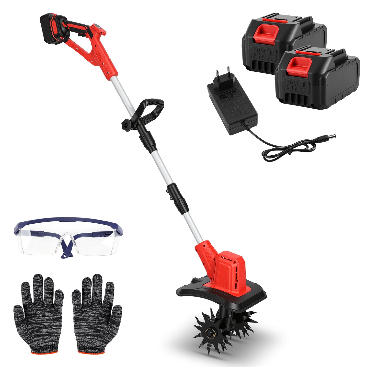 Lospitch Akku Gartenfräse 400 W für Gemüsebeete