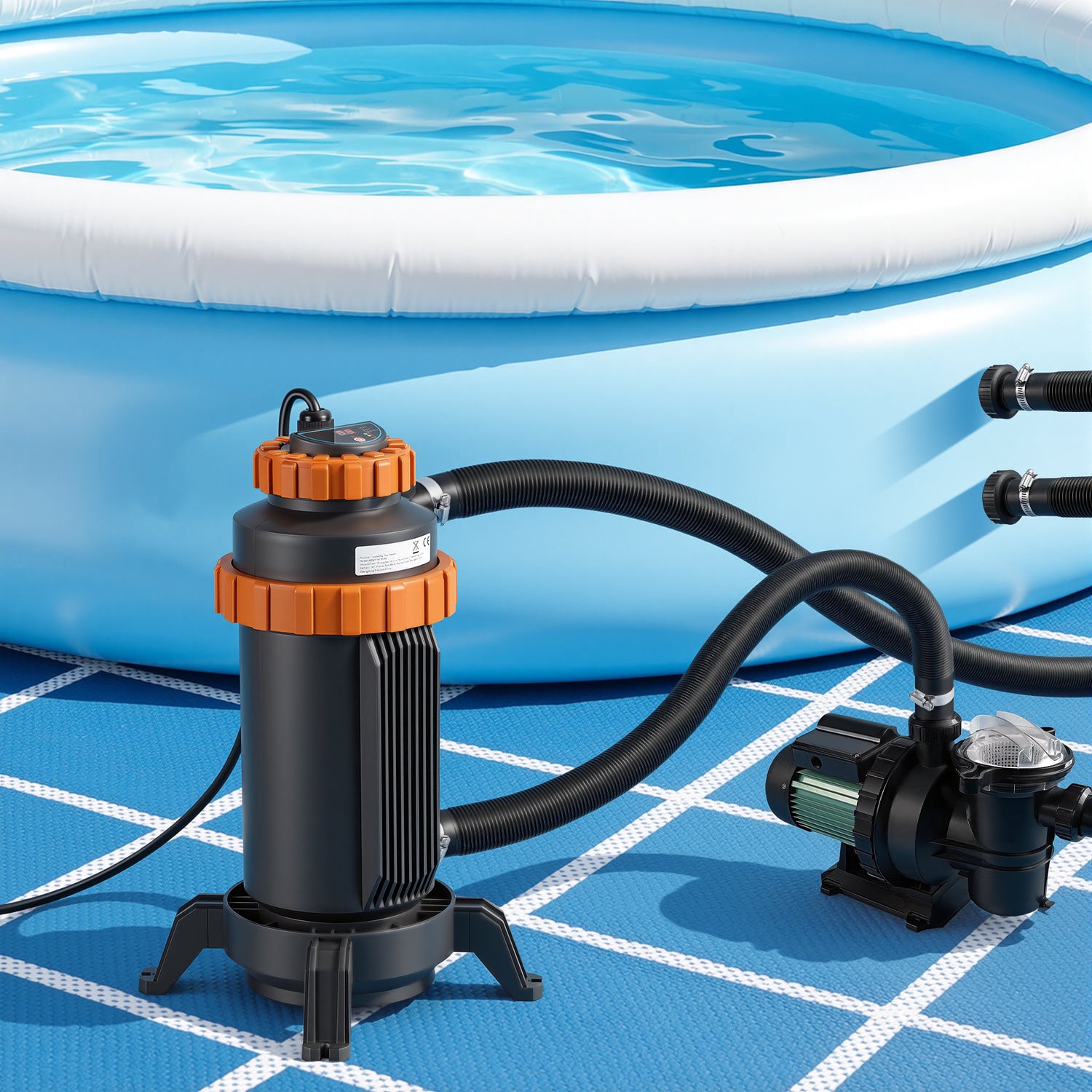 Lospitch Elektrische Poolheizung 3 kW mit RCD Schutz
